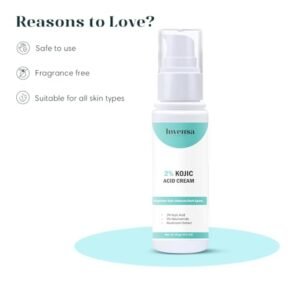 Invensa 2% Kojic Acid Face Cream | Non-Greasy For Pigmentation, Blemishes, White Skin Brightening, Uneven Skin Tone, Sun Damage, Anti-Aging, Dark Spots Treatment for Men & Women - 30 Gm