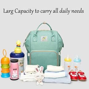 House of Quirk Baby Diaper Bag Maternity Backpack (Green) - Image 2