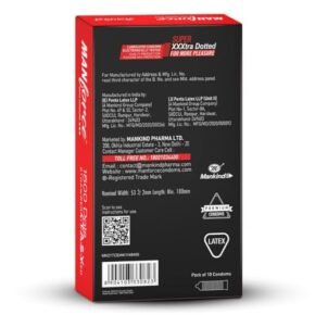Manforce 1500 Dots Xotic Strawberry Flavour Condoms, 10 Count - Image 2