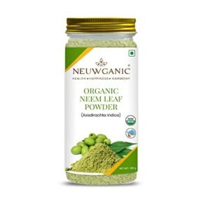 Neuwganic - Organic Neem Leaf Powder | India Organic and Usda Organic Certified | Neem Powder for Face Pack, Eating, Hair & Skin Care | 200 Gm Pack of 1
