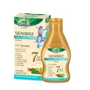 Zandu Seniorz Daily Health Booster Syrup, 450 ml, Helps improve Immunity, Muscle Strength, Energy, Digestion, Eye health, Cognitive health, Skin health, 100% Ayurvedic & Natural Health Drink