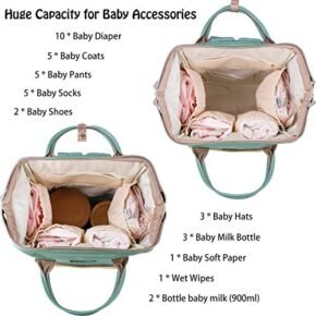 House of Quirk Baby Diaper Bag Maternity Backpack (Green) - Image 4