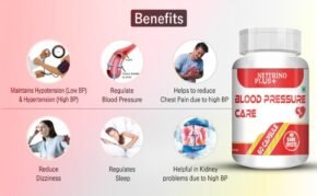 NutrinoPlus Blood Pressure Care Capsule Helps in Natural Support for Heart Health and Stress Management" (60 Capsules)