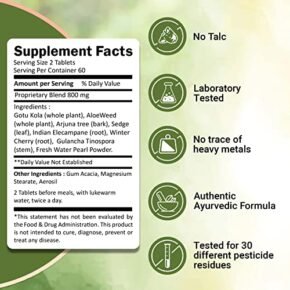 IVY's MUKTAVATI Natural Heart Care Supplement - For Blood Pressure, Good For Men And Women Healthy Heart And Blood Circulation, Natural 60 Pills By Nirogam