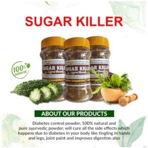 Sugar Killer Ayurvedic Diabete Control Powder | Maintains Digestion & Cholesterol Level | Ease Tingling Of Hands & Feet | Multi Vitamin Neem, Amla Powder | Pack of 1 (100gm) - Image 2