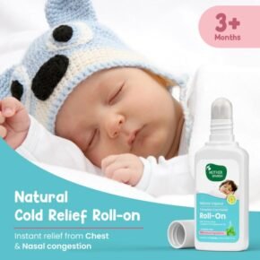 Mother Sparsh Natural Vapour Complete Cold Relief Roll-On for Babies-15ml | with Thymol Crystal, Eucalyptus Oil & Peppermint Oil for Cold & Cough | 100% Natural | Relieves Chest Congestion - Image 2