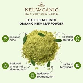 Neuwganic - Organic Neem Leaf Powder | India Organic and Usda Organic Certified | Neem Powder for Face Pack, Eating, Hair & Skin Care | 200 Gm Pack of 1 - Image 5