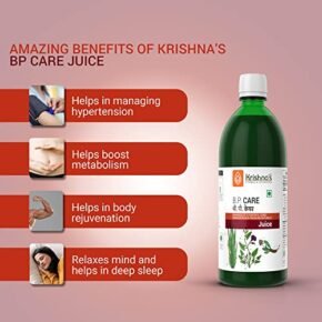 Krishna’s BP Care Juice - 500 ml | Ayurvedic way to manage Blood pressure & Cholesterol Level with Sarpgandha, Shankhpishi & 4 natural herbs - Image 2