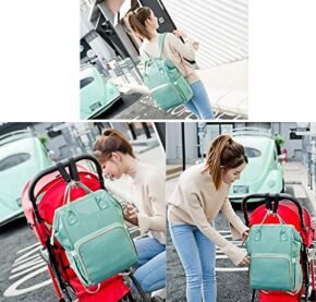 House of Quirk Baby Diaper Bag Maternity Backpack (Green) - Image 5