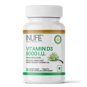 Inlife Vitamin D3 5000 IU Vegan Capsule 30's