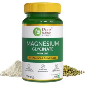 Pure Nutrition Magnesium Glycinate with Zinc 350 mg Veg Tablet 60's