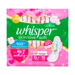 Whisper Ultra Skin Love Soft Sanitary Pad (XL+ 317 mm) 15's